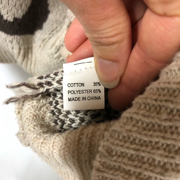 Leopard Print Tan and Brown Knit Cardigan Sweater - Picture 7 of 7